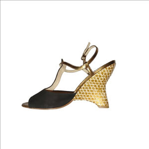 Paco Gil Peep Toe Wedge Sandals Size 41